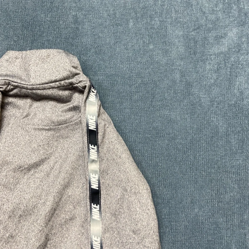 Nike Track Jacket Girl 6 Heather Gray Full Zip Mock Neck Swoosh Logo Performance